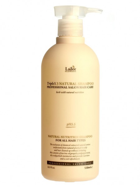LADOR / Шампунь с натуральными ингредиентами Triplex Natural Shampoo 530ml