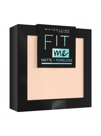 Maybelline Fit Me Matte+Poreless Powder Компактная матирующая пудра | 100 фарфоровый
