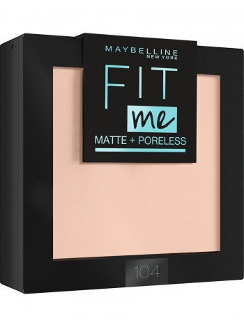 Maybelline New York / Пудра для лица "Fit Me", матирующая, скрывающая поры, 9 г оттенок 104