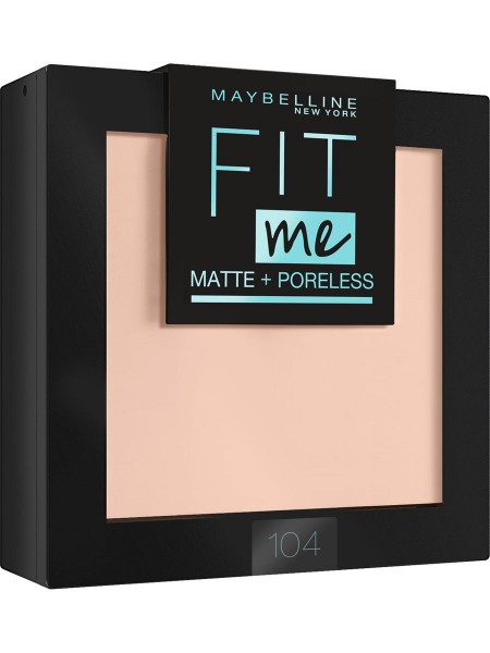Maybelline New York / Пудра для лица "Fit Me", матирующая, скрывающая поры, 9 г оттенок 104