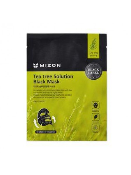 MIZON / Черная тканевая маска с чайным деревом Mizon Teatree Solution Black