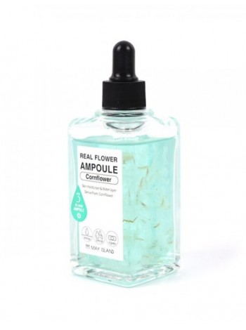 Увлажняющая ампульная сыворотка с васильком May Island Real Flower Ampoule Cornflower 100ml