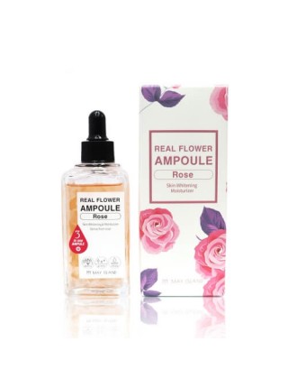 Осветляющая ампульная сыворотка с розой May Island Real Flower Ampoule Rose