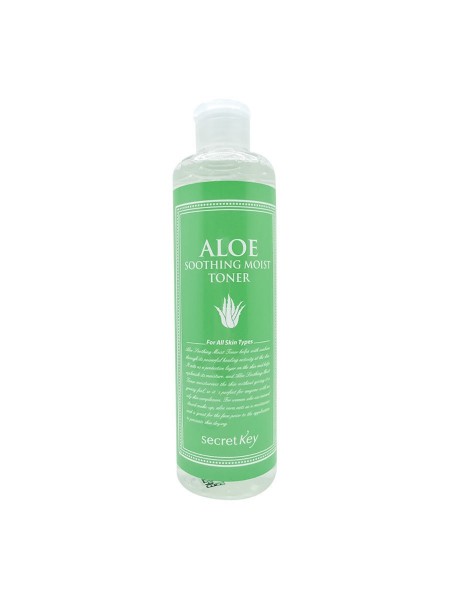 Secret Key / Натуральный увлажняющий тонер для лица с 98% экстрактом алоэ вера ALOE SOOTHING, 250мл