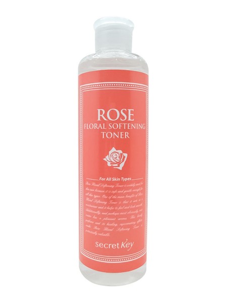 Secret Key / Увлажняющий тонер для лица с экстрактом дамасской розы ROSE FLORAL SOFTENING, 250мл,