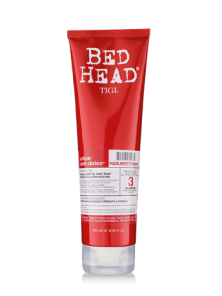 TIGI BED HEAD URBAN ANTI+DOTES RESURRECTION - ШАМПУНЬ ДЛЯ СИЛЬНО ПОВРЕЖДЕННЫХ ВОЛОС УРОВЕНЬ 3 250 МЛ