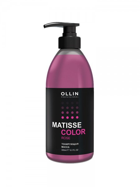 Ollin Professional / Маска MATISSE COLOR для тонирования волос розовый, 300 мл
