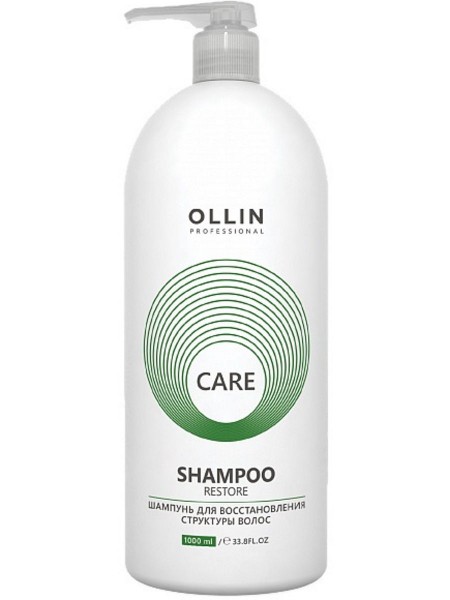 Ollin Professional / Шампунь CARE для восстановления волос Restore, 1000 мл
