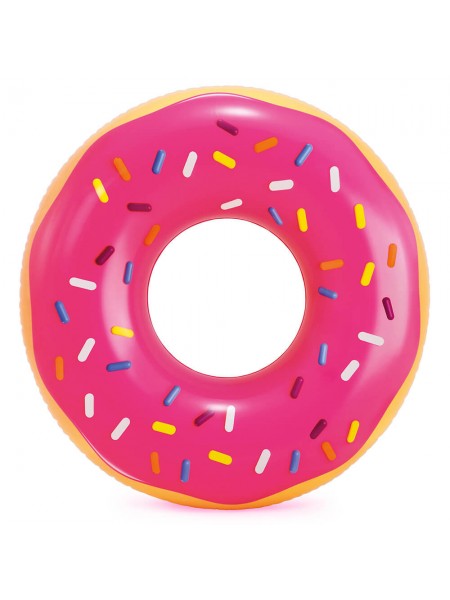 INTEX / Надувной круг для плавания "Розовый пончик" 99х25 см, от 9 лет (Intex 56256)