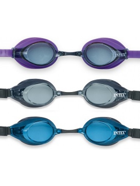 INTEX / 55691 Очки для плавания "Pro Racing", 3 цвета, от 8 лет
