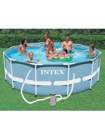 INTEX / 26712 Бассейн каркасный круглый INTEX Prism Frame Pool 366х76+фильтр-насос картр. 2006 л/ч